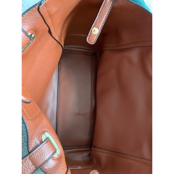 G.H. Bass & Co. 3-In-1‎ Tote Crossbody & Wristlet Bag Green - Picture 12 of 13